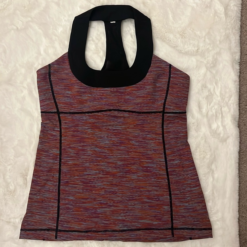 Lululemon Scoop Neck Tank Wee Are From Space White April Multi / Heathered Dune